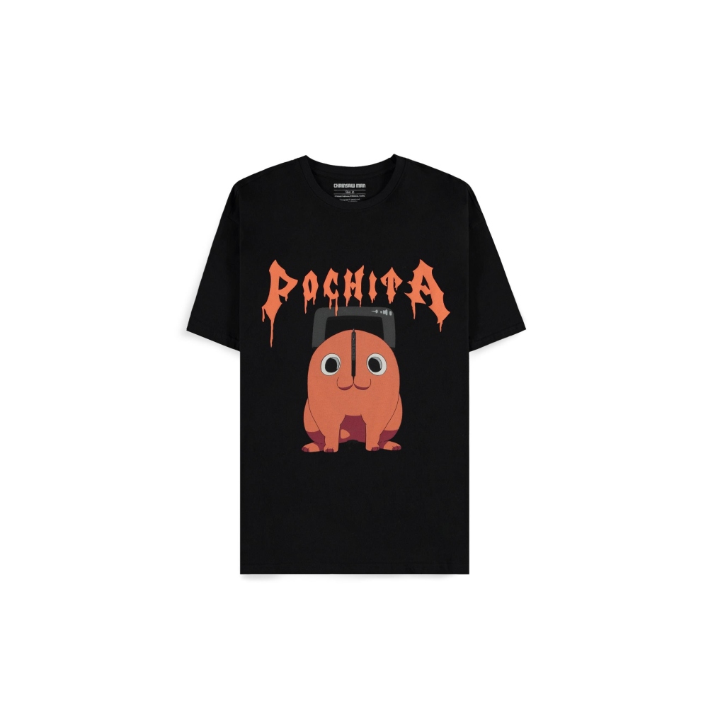 Chainsaw Man - Pochita The Chainsaw Devil Herren TShirt - Schwarz